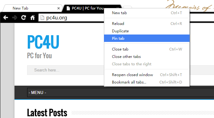 Fix the tabs